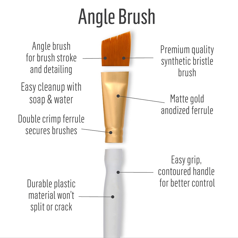 Folkart ® Brush Sets - Angle Brush Set, 5 pc. - 44277