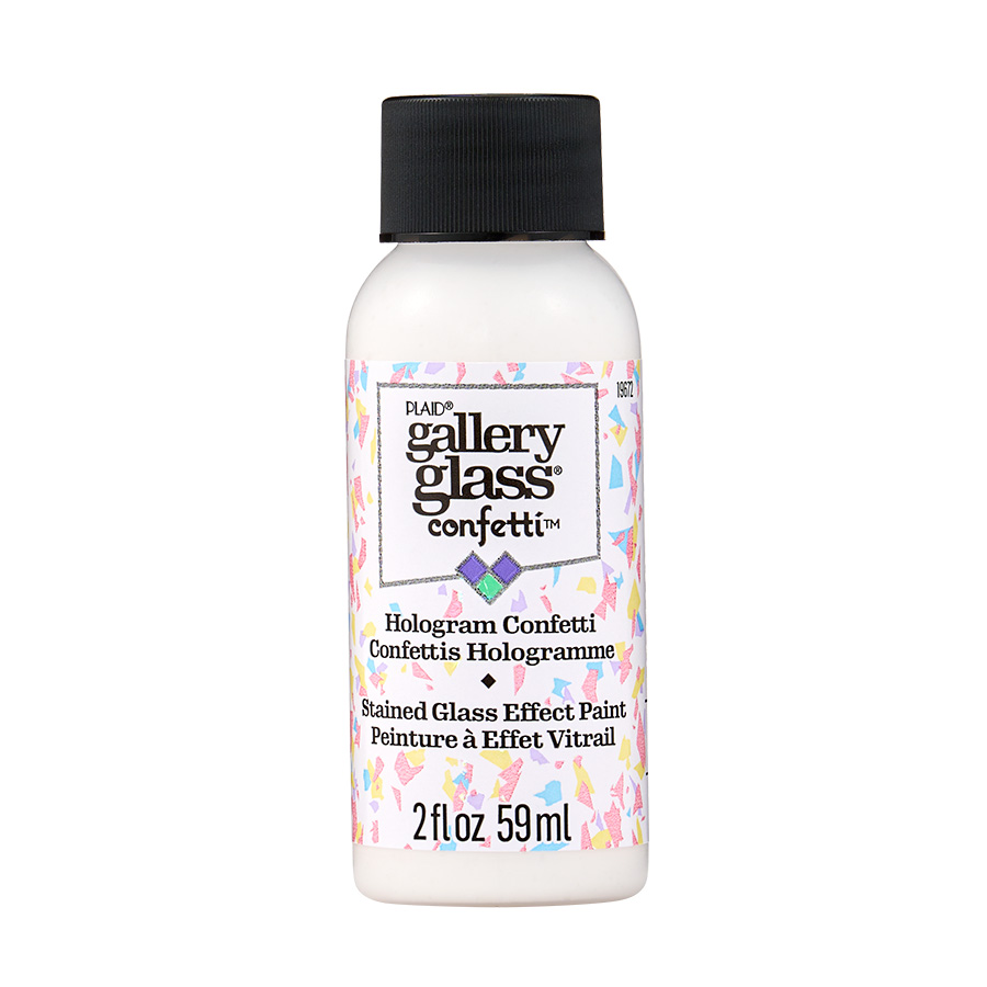Gallery Glass ® Stained Glass Confetti Paint - Hologram, 2 oz. – 19672