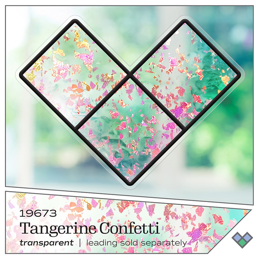 Gallery Glass ® Stained Glass Confetti Paint - Tangerine, 2 oz. - 19673