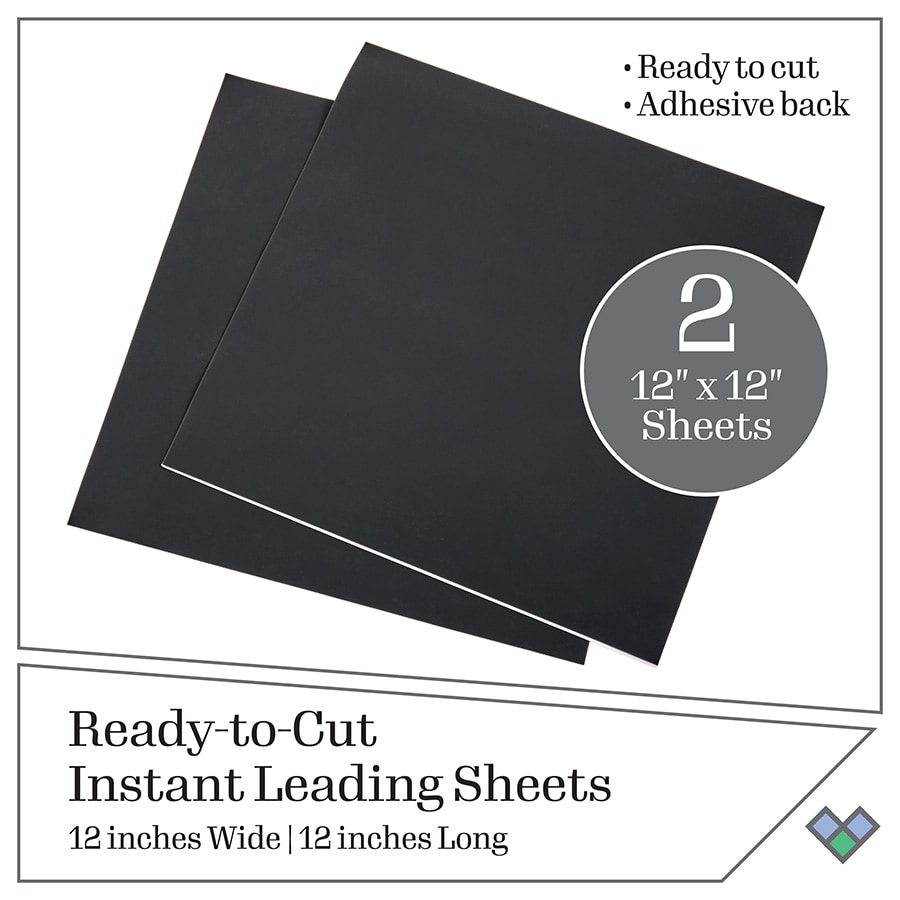 Gallery Glass ® Ready-to-Cut Instant Leading Sheets 12x12in, 2pc. - 20074