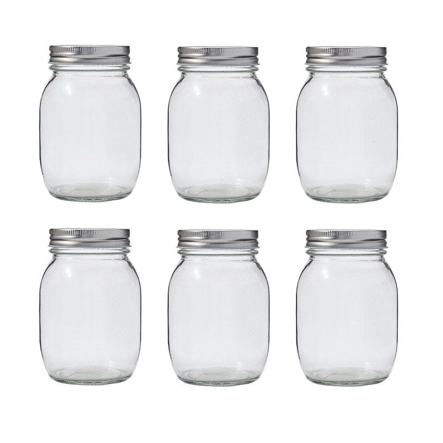 Plaid 16 oz. Glass Jars, 6pc. - 68068B