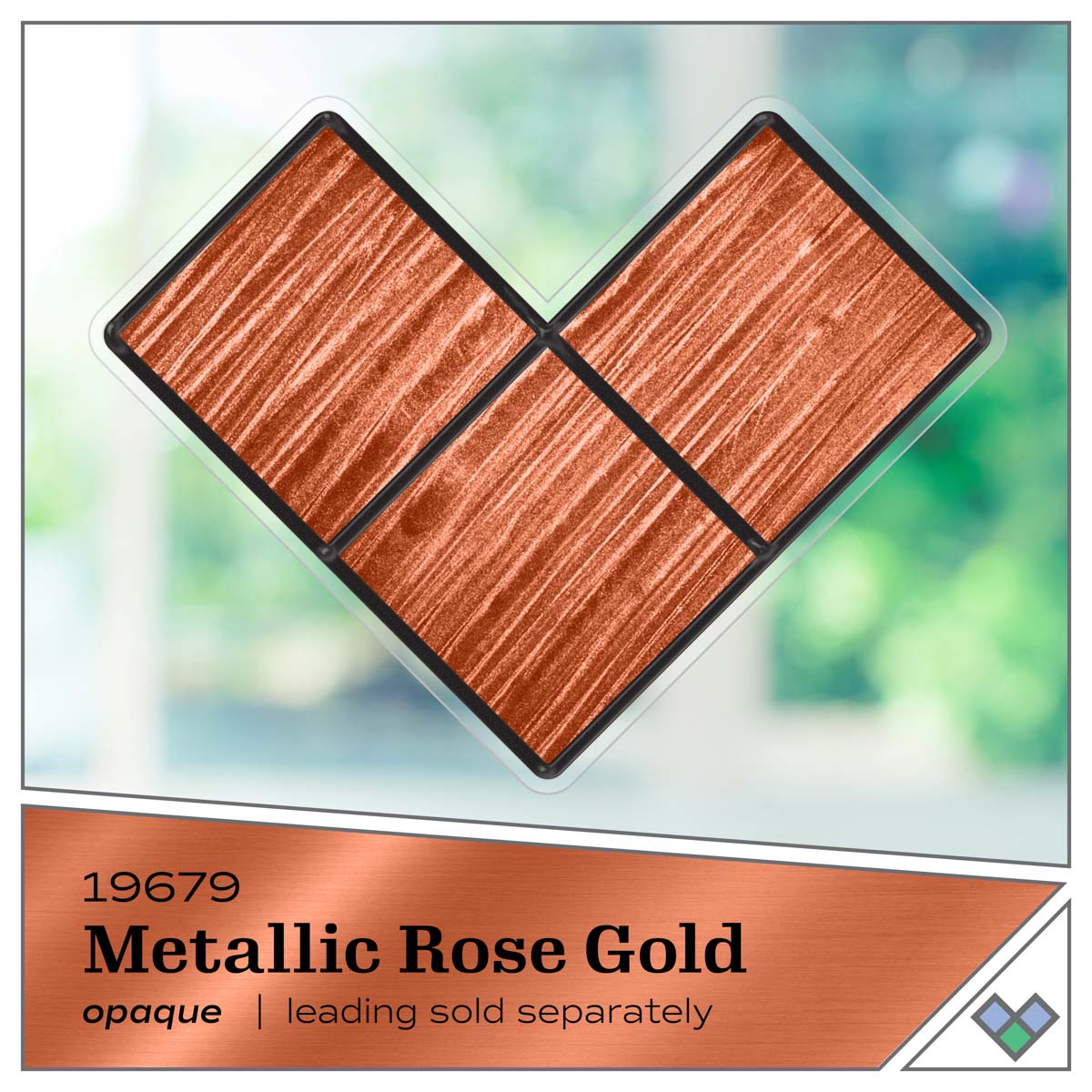 Gallery Glass ® Metallic™ Stained Glass Effect Paint - Rose Gold, 2 oz. - 19679