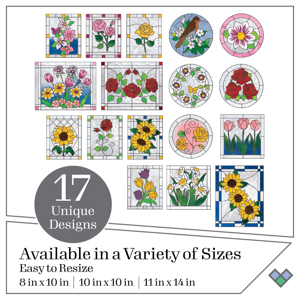 Gallery Glass ® Pattern Packs - Floral - 19736