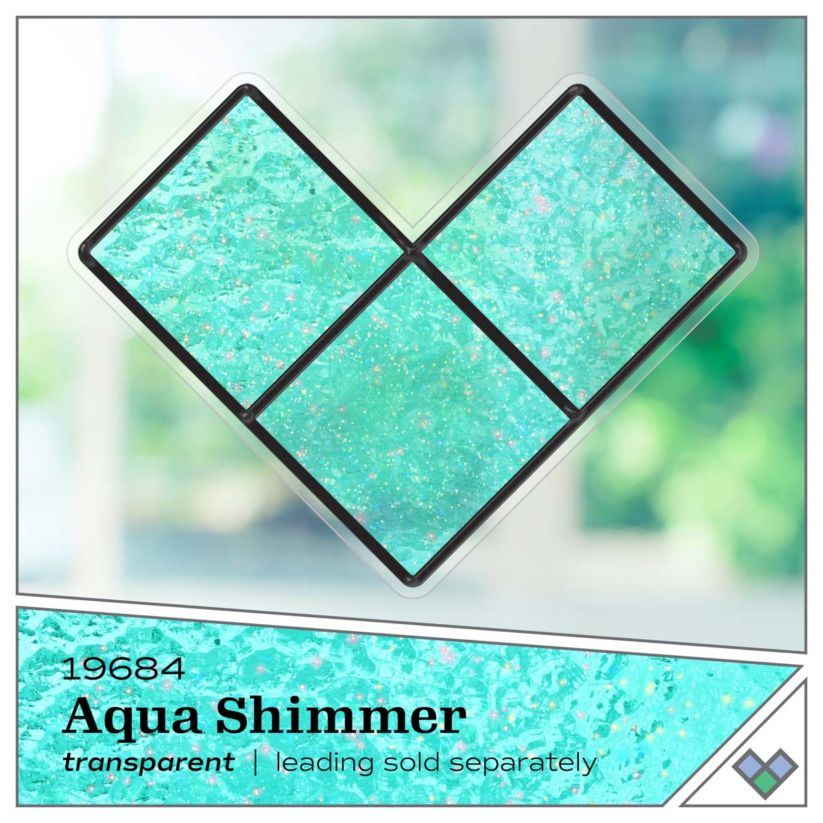 Gallery Glass ® Shimmer™ Stained Glass Effect Paint - Aqua, 2 oz. - 19684