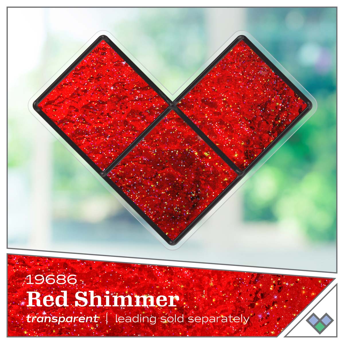 Gallery Glass ® Shimmer™ Stained Glass Effect Paint - Red, 2 oz. - 19686