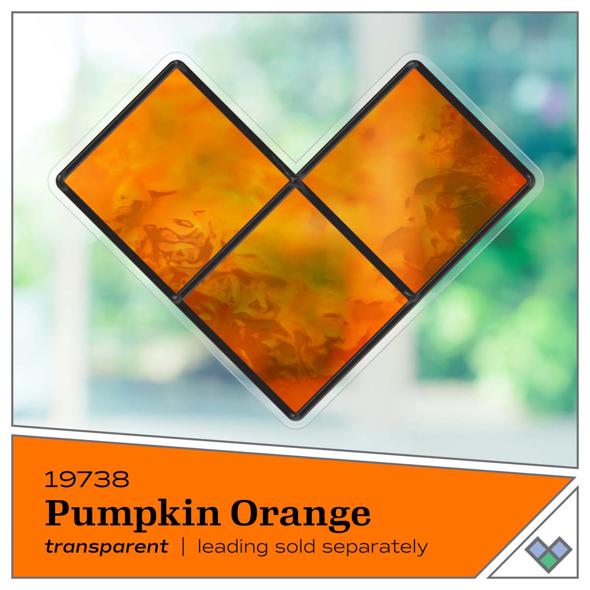 Gallery Glass ® Stained Glass Effect Paint - Pumpkin Orange, 2 oz. - 19738