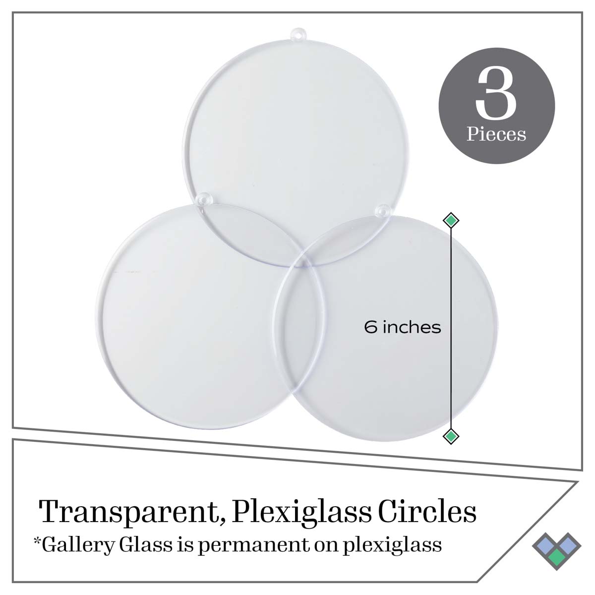 Gallery Glass ® Surfaces - Circle, 3 pc. - 19766
