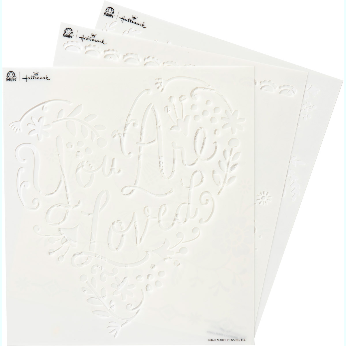Hallmark Handcrafted Adhesive Stencils - Happy Script Design Pack, 8-1/2