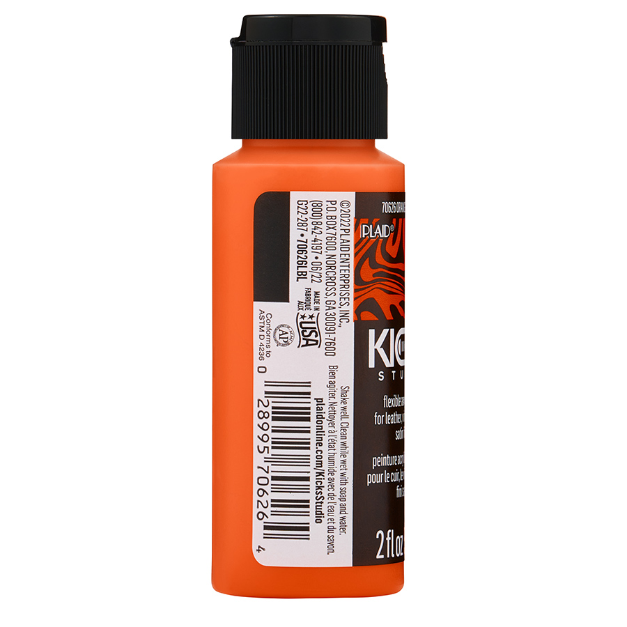Kicks™ Studio Flexible Acrylic Paint - Orange, 2 oz. - 70626