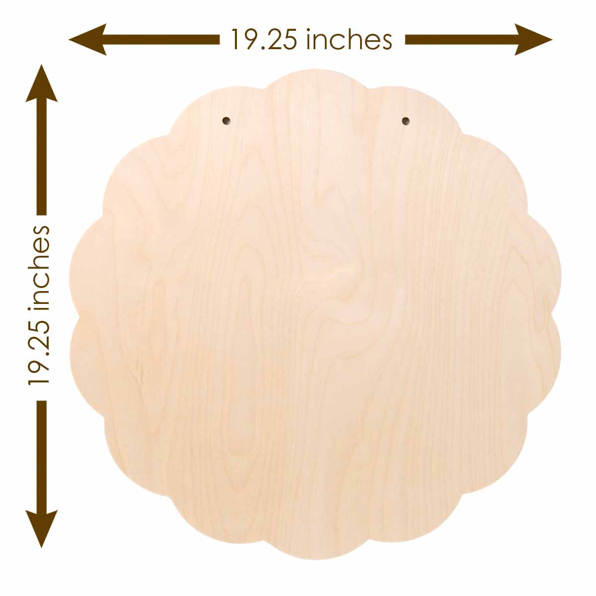 Large Wood Circle Plaque, 19-1/4
