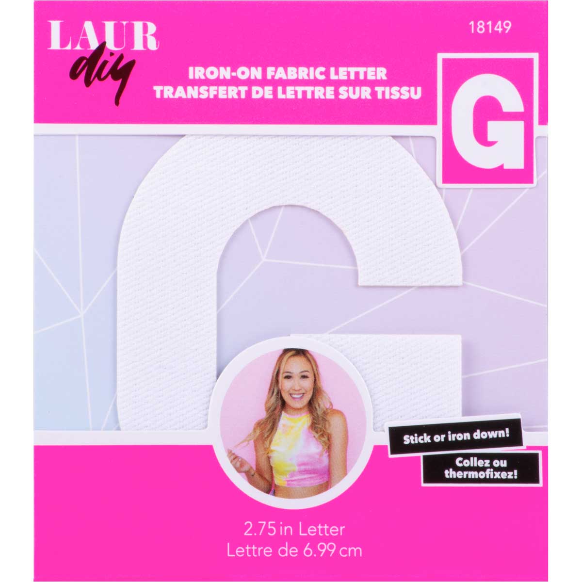 LaurDIY ® Iron-on Fabric Letters - G - 18149