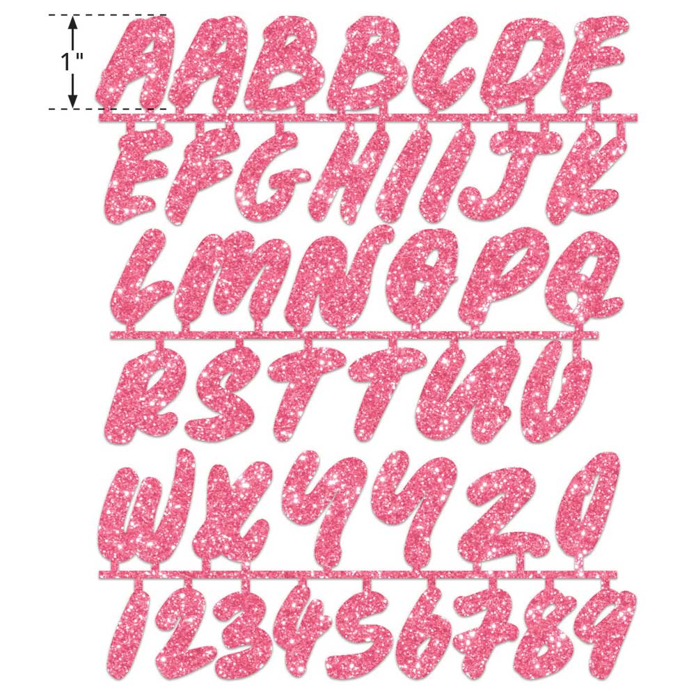 LaurDIY ® Iron-on Glitter Fabric Letters - Sweetie Pie - 19878