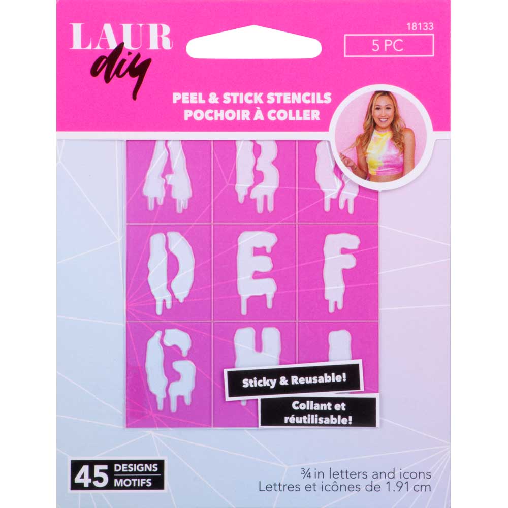 LaurDIY ® Peel & Stick Stencils - Mini - Galaxy Gurl - 18133