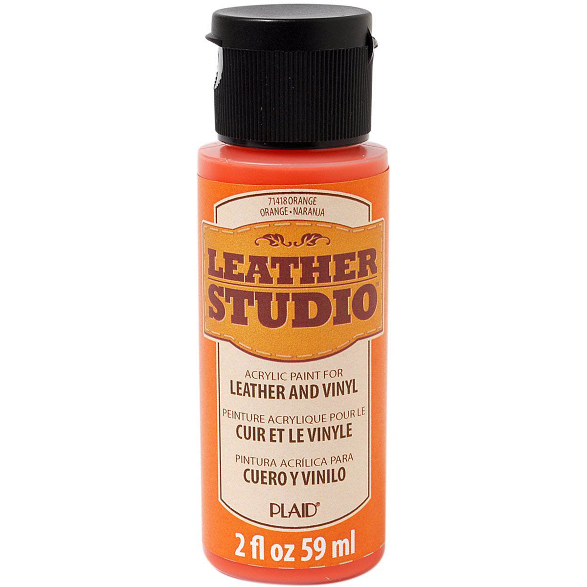 Leather Studio™ Leather & Vinyl Paint Colors - Orange, 2 oz. - 71418