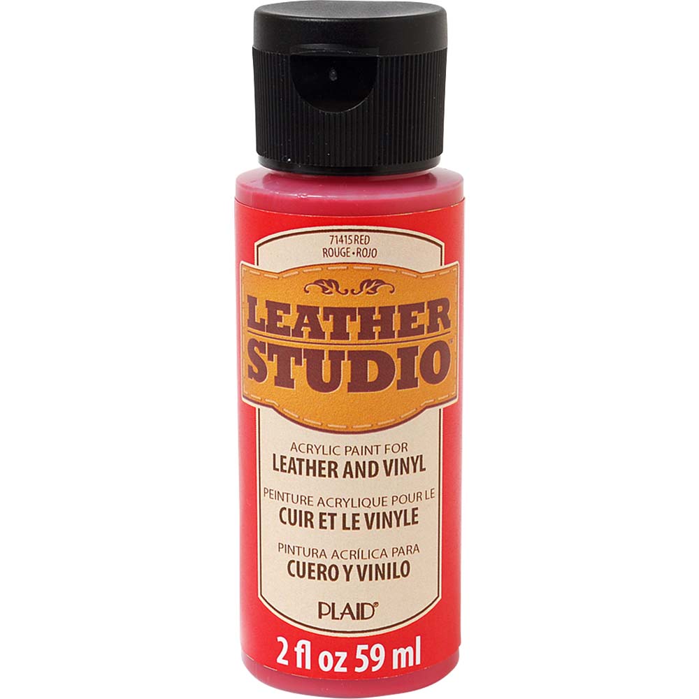 Leather Studio™ Leather & Vinyl Paint Colors - Red, 2 oz. - 71415
