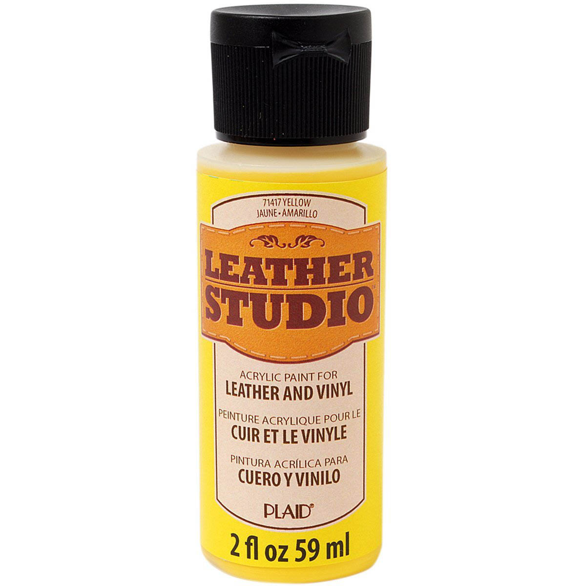 Leather Studio™ Leather & Vinyl Paint Colors - Yellow, 2 oz. - 71417