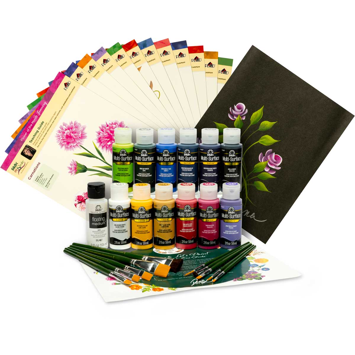 Let’s Paint with FolkArt ® One Stroke™ Kit - Flower of the Month - 99228