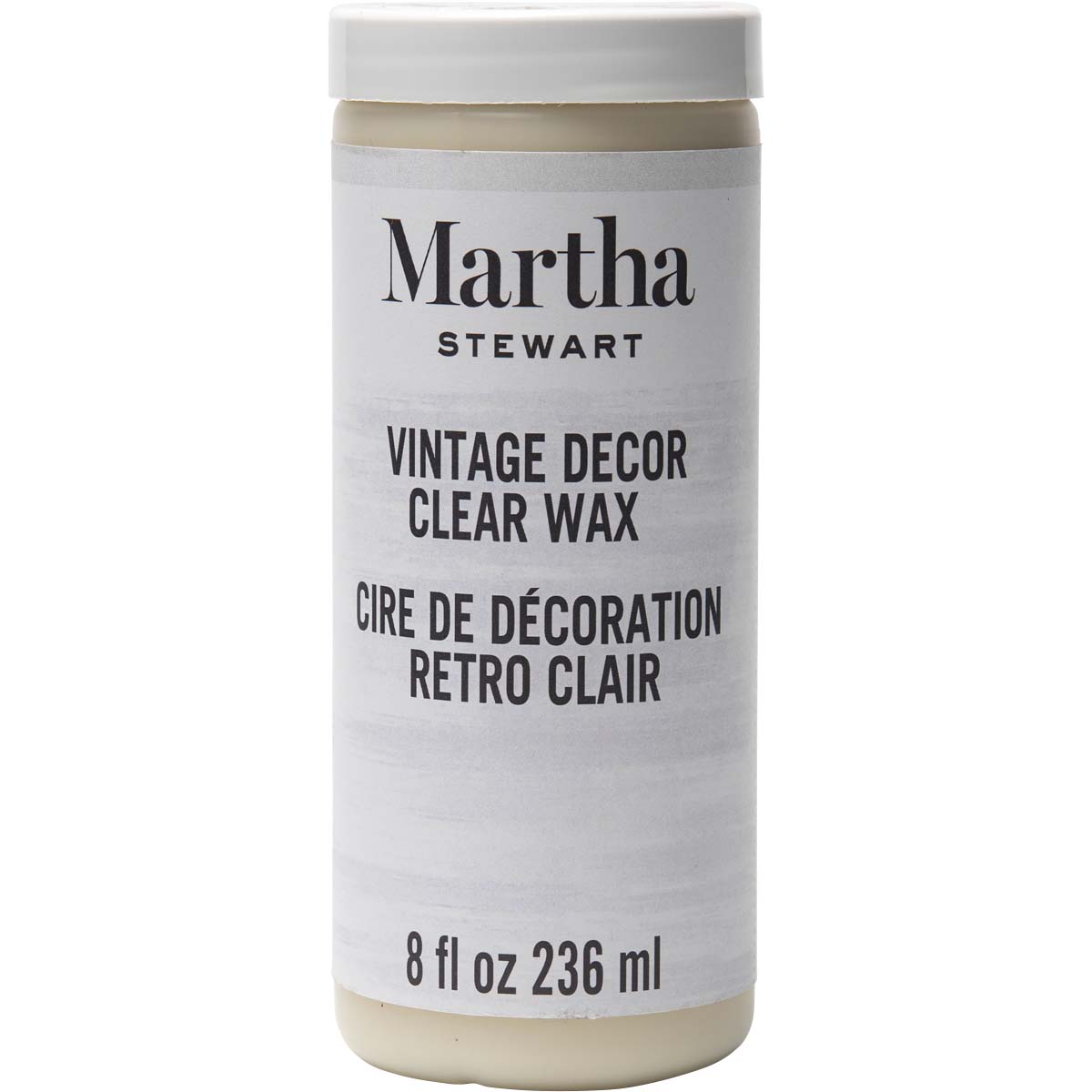 MARTHA STEWART VINTAGE DECOR 8 OZ. CLEAR WAX