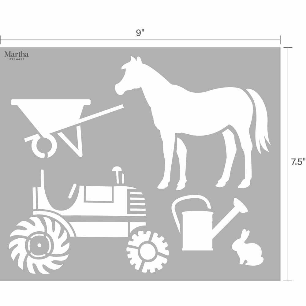 Martha Stewart ® Adhesive Paper Stencils - Farm and Animals - 5688