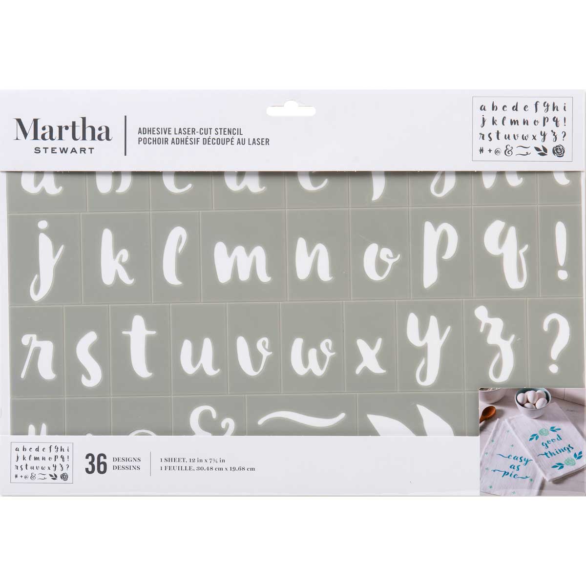 Martha Stewart ® Adhesive Stencil - Alphabets - 17665
