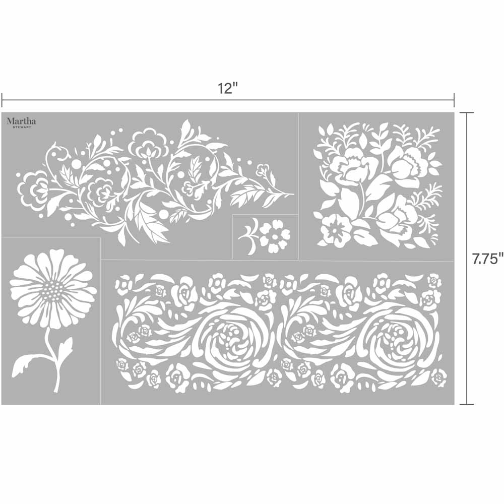 Martha Stewart ® Adhesive Stencil - Elegant Floral - 5980