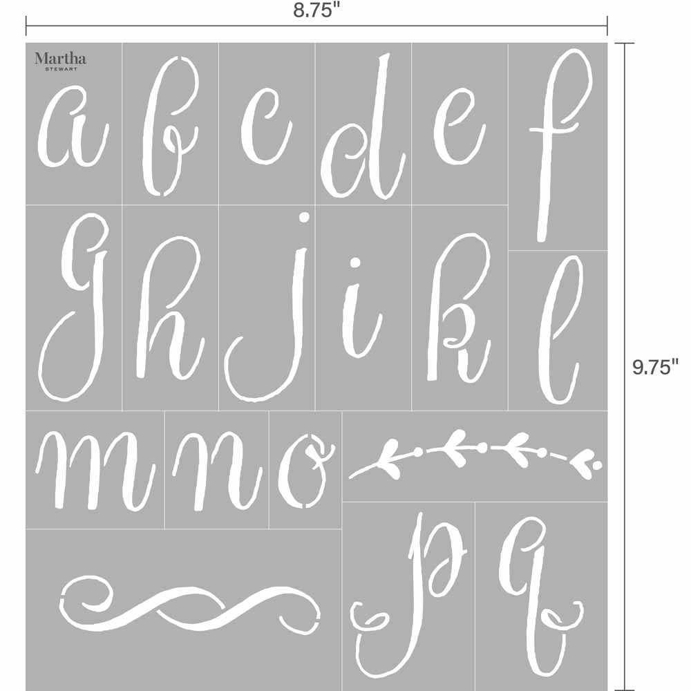 Martha Stewart ® Adhesive Stencil - Elegant Script - 5681