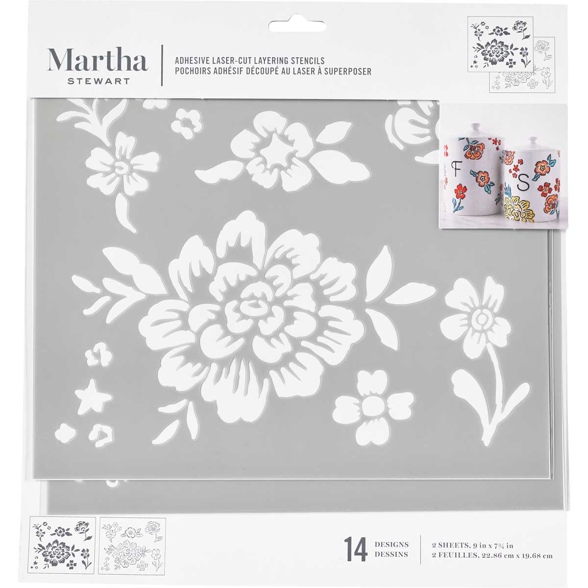 Martha Stewart ® Adhesive Stencil - Floral - 17630