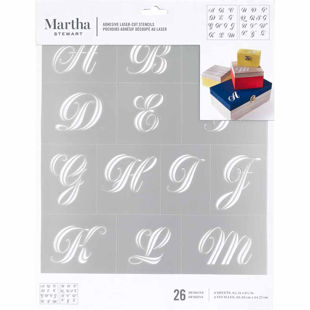 Martha Stewart ® Adhesive Stencil - Greyton Script - 5679