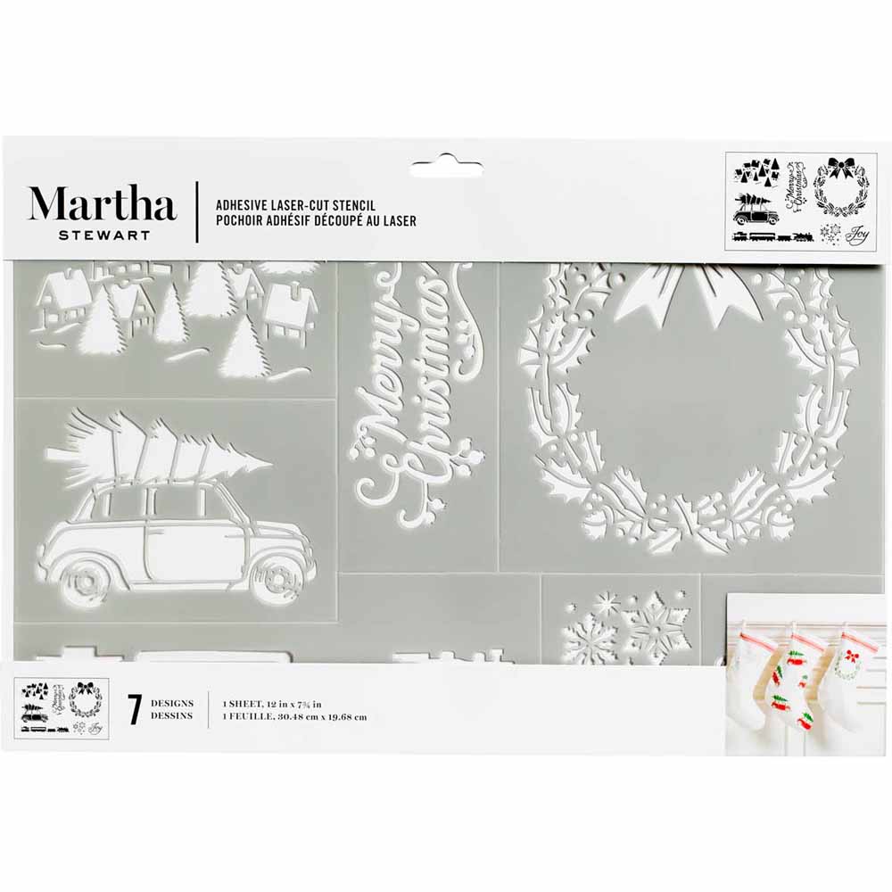 Martha Stewart ® Adhesive Stencil - Holiday Christmas - 5967