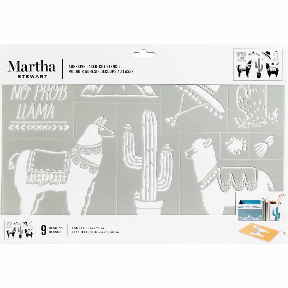 Martha Stewart ® Adhesive Stencil - Llama & Alpaca - 5972