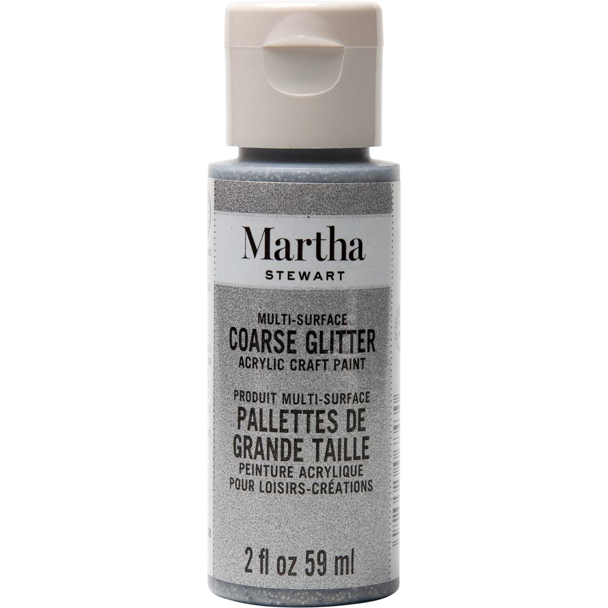 Martha Stewart ® Multi-Surface Coarse Glitter Acrylic Craft Paint - Sterling, 2 oz. - 32960CA