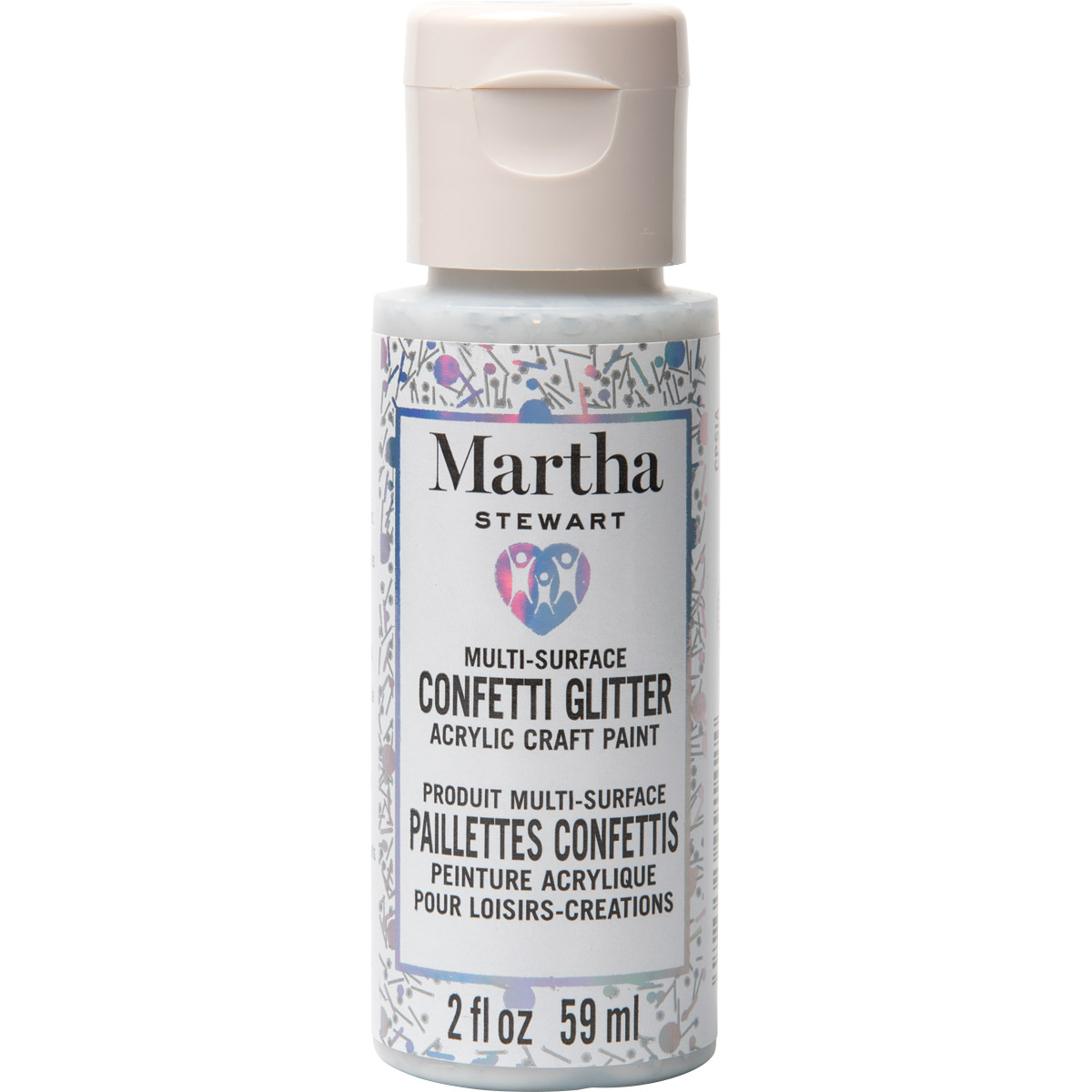 Martha Stewart ® Multi-Surface Confetti Glitter Acrylic Craft Paint CPSIA - Disco Ball, 2 oz. - 9914