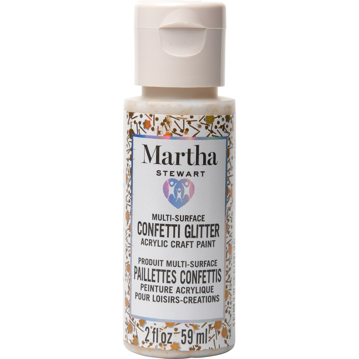Martha Stewart ® Multi-Surface Confetti Glitter Acrylic Craft Paint CPSIA - Floral Parade, 2 oz. - 9