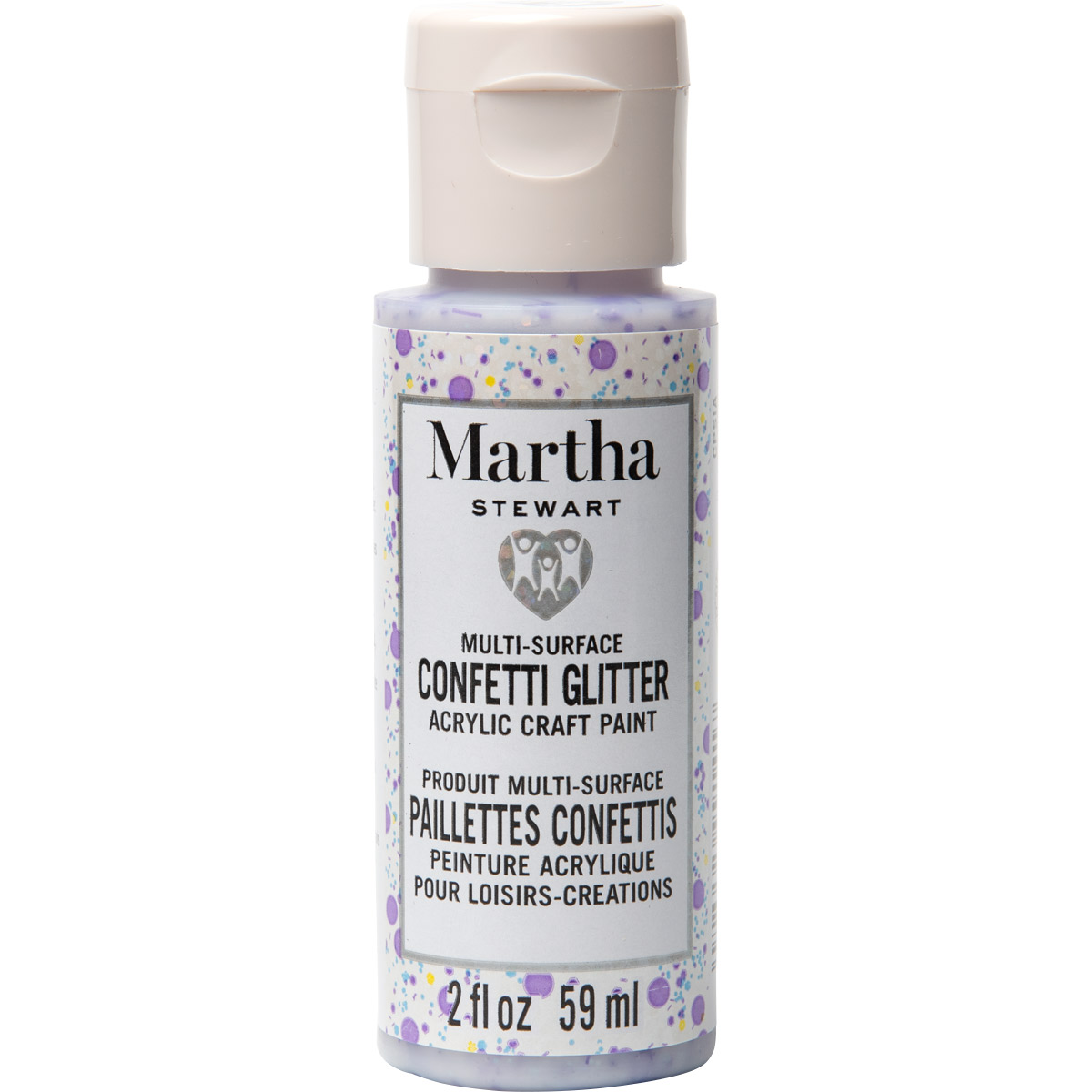 Martha Stewart ® Multi-Surface Confetti Glitter Acrylic Craft Paint CPSIA - Lavender Twilight, 2 oz.