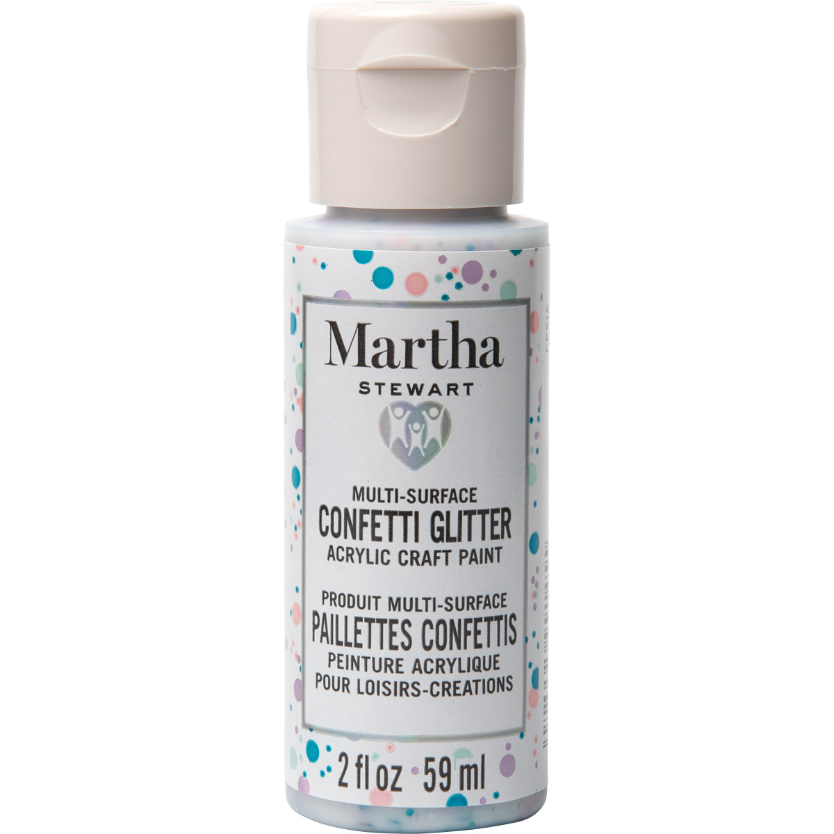 Martha Stewart ® Multi-Surface Confetti Glitter Acrylic Craft Paint CPSIA - Surprise Party, 2 oz. - 