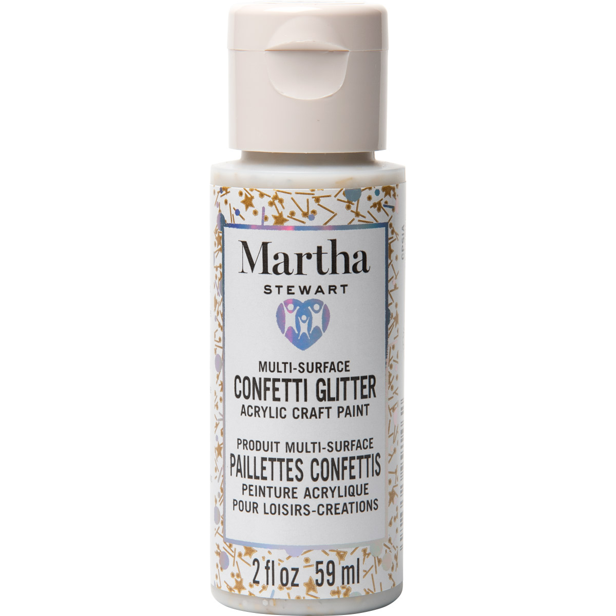 Martha Stewart ® Multi-Surface Confetti Glitter Acrylic Craft Paint CPSIA - Toast of the Town, 2 oz.
