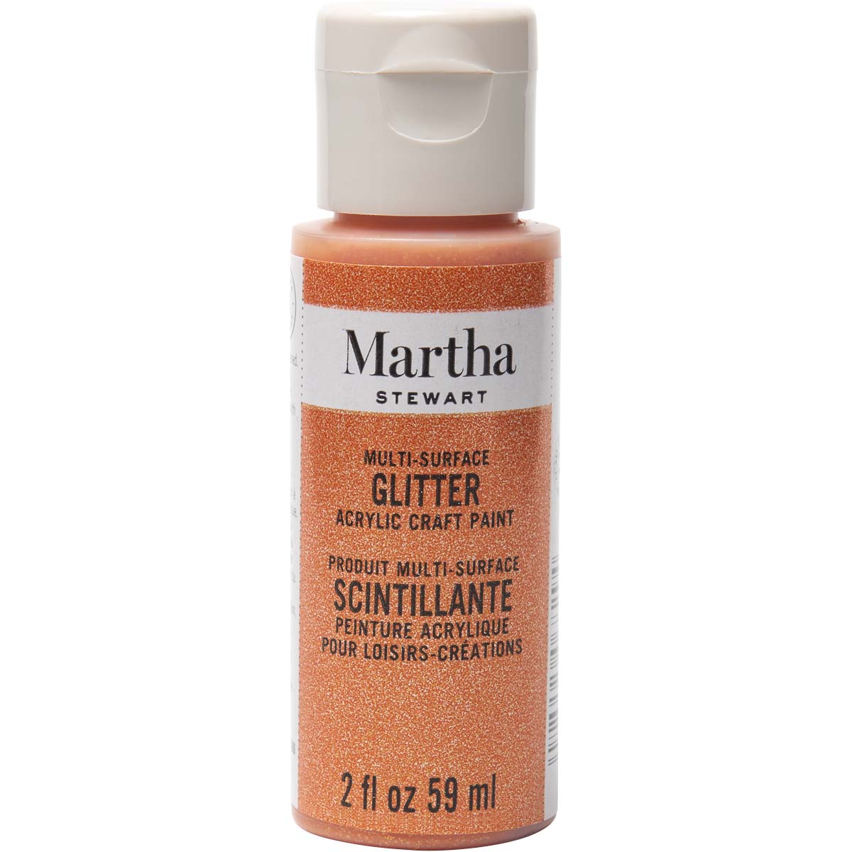 Martha Stewart ® Multi-Surface Glitter Acrylic Craft Paint - Orange Sorbet, 2 oz. - 32155CA