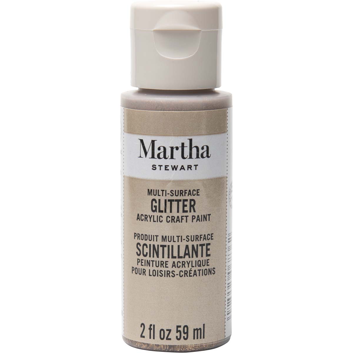 Martha Stewart ® Multi-Surface Glitter Acrylic Craft Paint - Smoky Quartz, 2 oz. - 32175CA