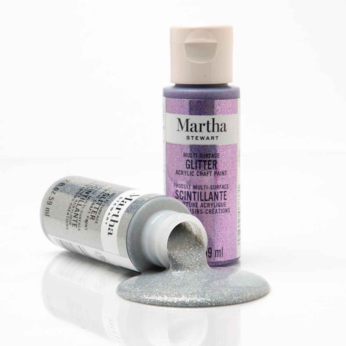 Martha Stewart ® Multi-Surface Glitter Acrylic Craft Paint 6-Color Best of Paint Set - MSORIGGLR6A
