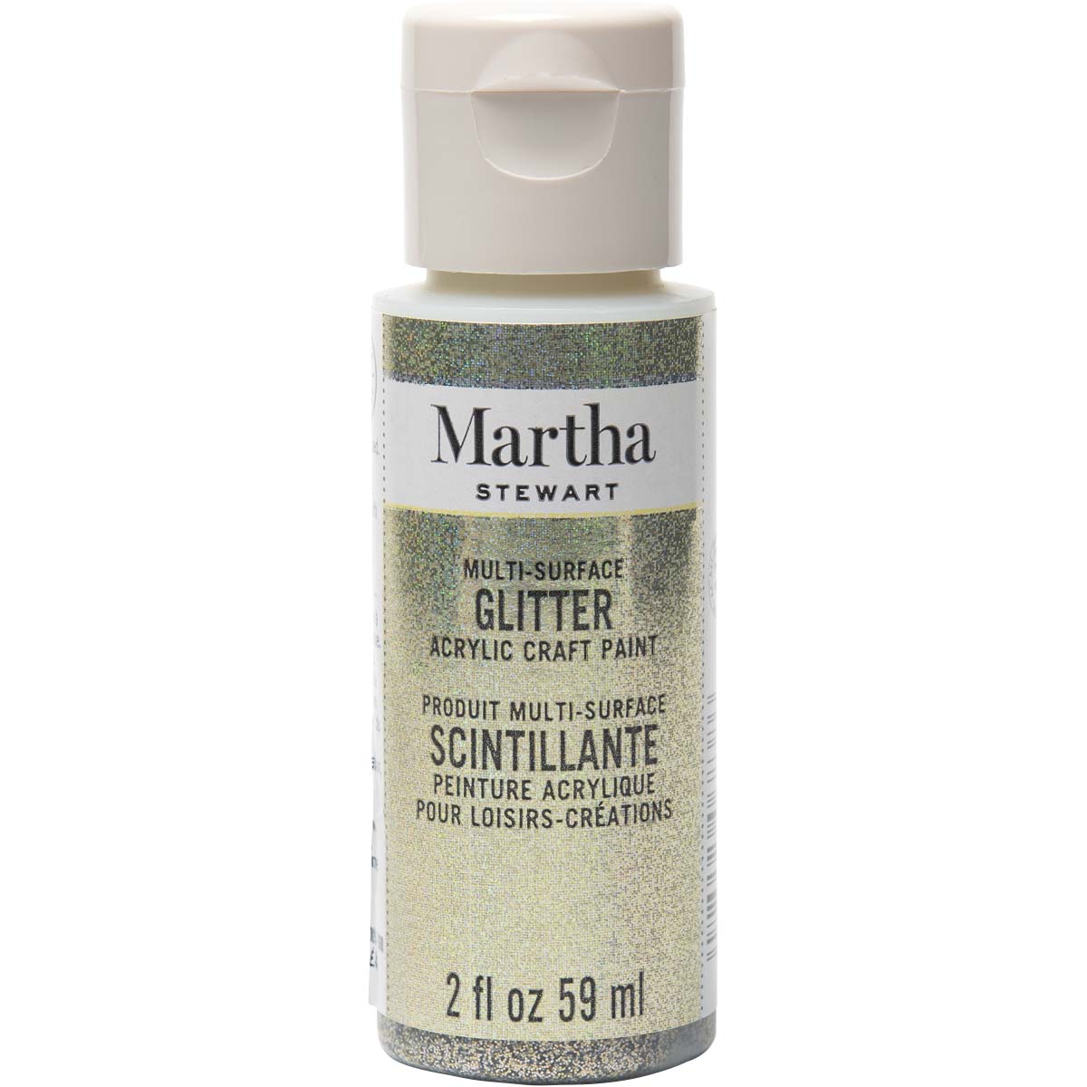 Martha Stewart ® Multi-Surface Glitter Acrylic Craft Paint - Antique Silver, 2 oz. - 32180CA