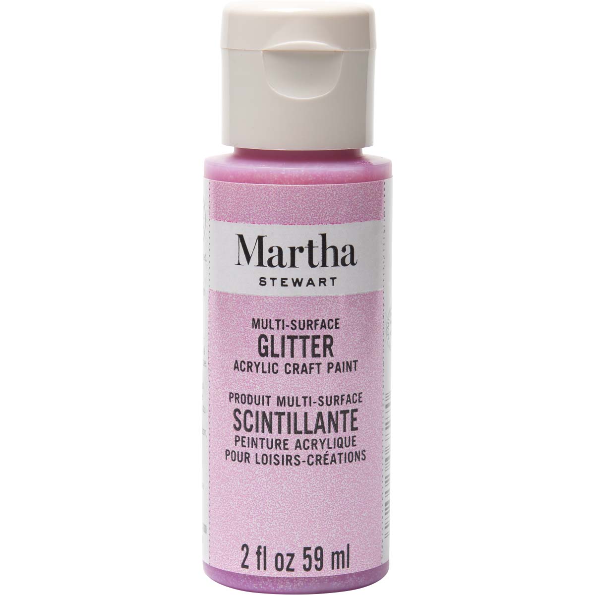 Martha Stewart ® Multi-Surface Glitter Acrylic Craft Paint - Bubble Gum, 2 oz. - 32151CA