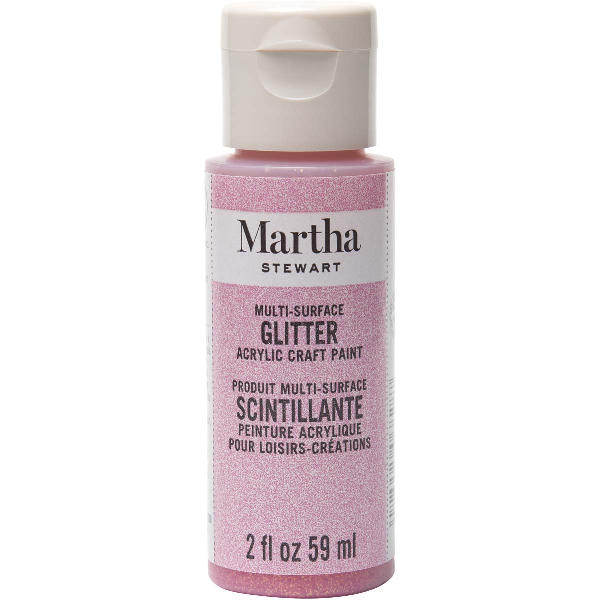 Martha Stewart ® Multi-Surface Glitter Acrylic Craft Paint - Cotton Candy, 2 oz. - 32152CA