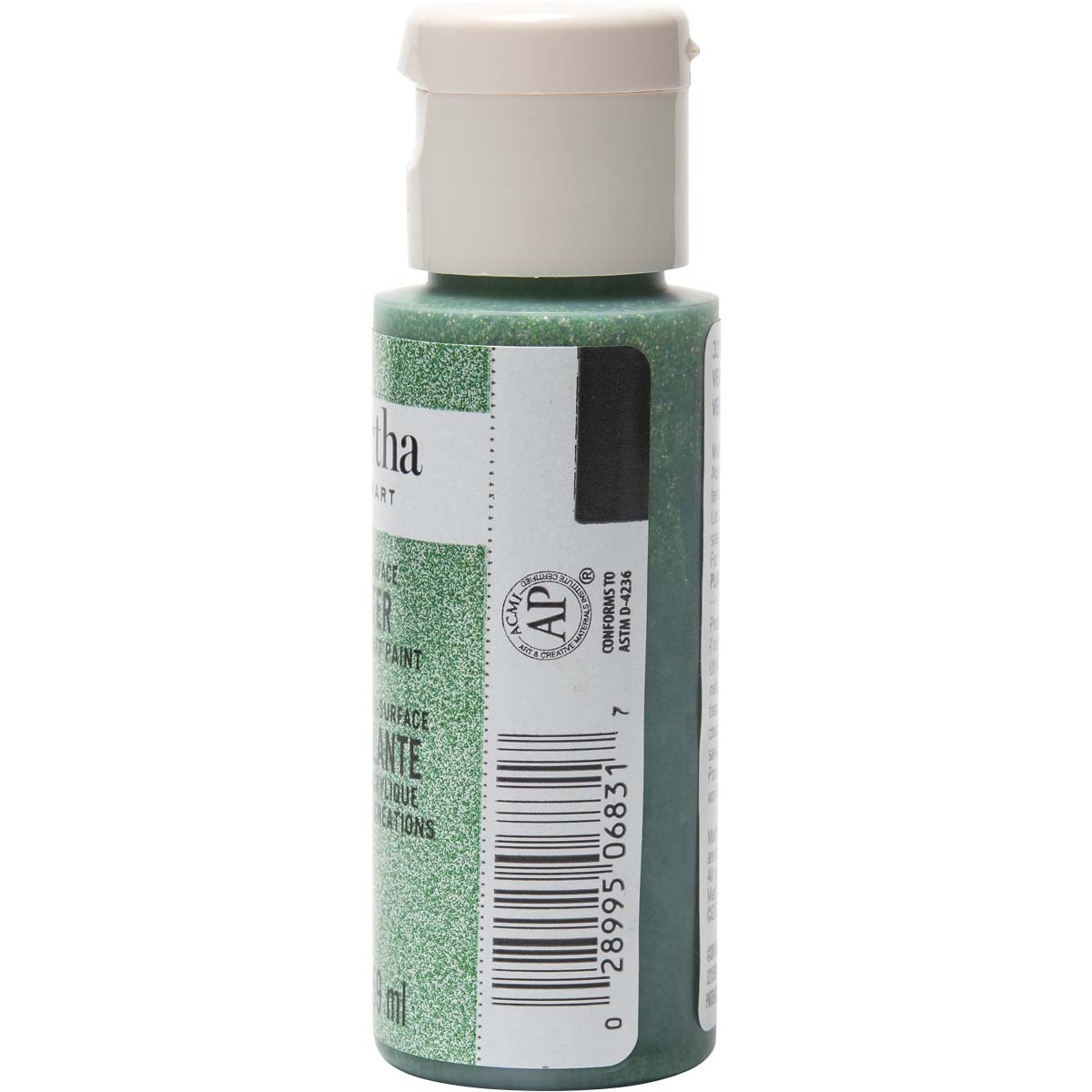 Martha Stewart ® Multi-Surface Glitter Acrylic Craft Paint - Verdelite, 2 oz. - 32159CA