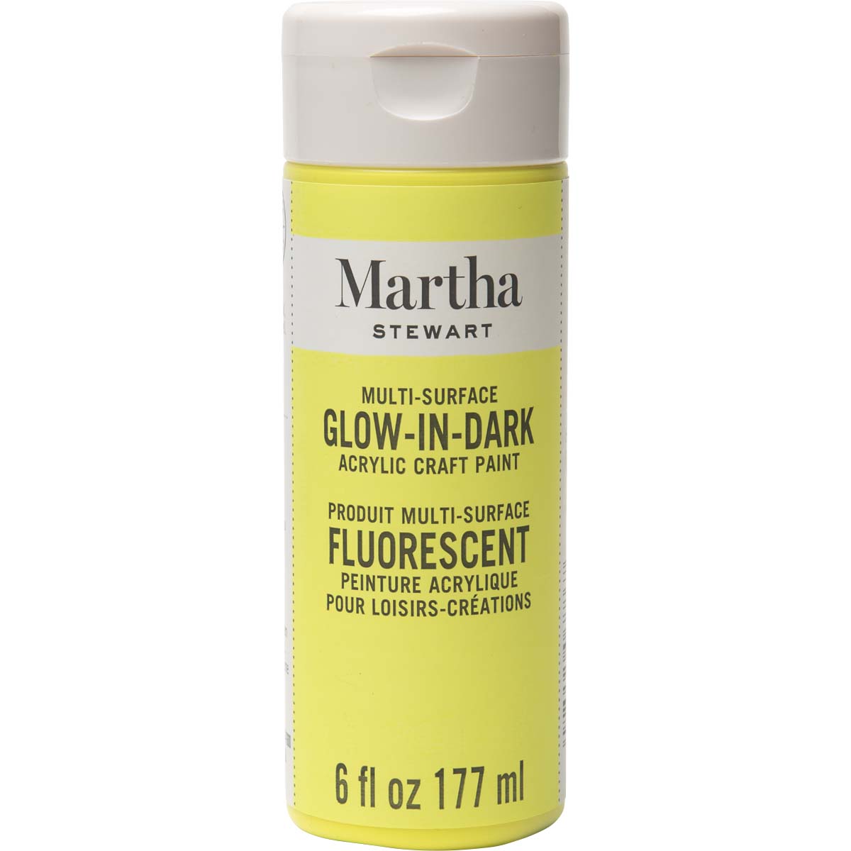 Martha Stewart ® Multi-Surface Glow-in-the-Dark Acrylic Craft Paint - Yellow, 6 oz. - 32220CA