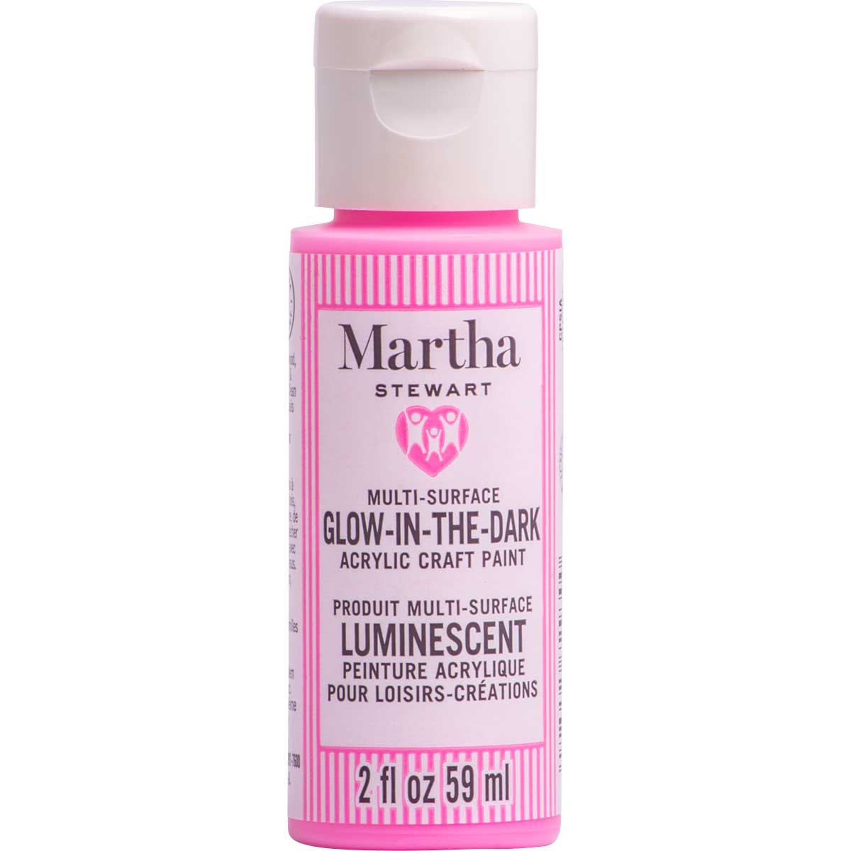 Martha Stewart ® Multi-Surface Glow-in-the-Dark Acrylic Craft Paint CPSIA - Pink Elephant, 2 oz. - 7