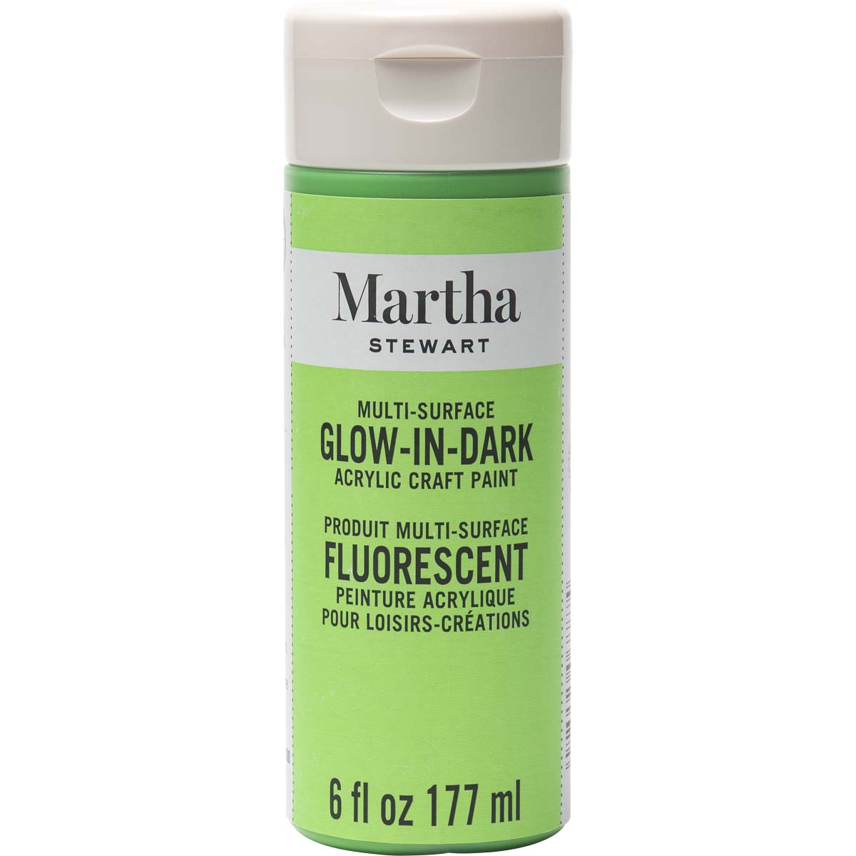 Martha Stewart ® Multi-Surface Glow-in-the-Dark Acrylic Craft Paint - Green, 6 oz. - 32221CA