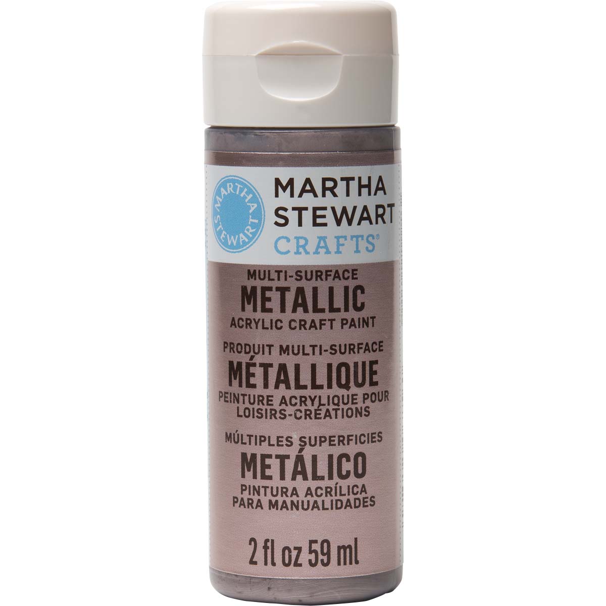 Martha Stewart ® Multi-Surface Metallic Acrylic Craft Paint - Rose Chrome, 2 oz. - 32995CA