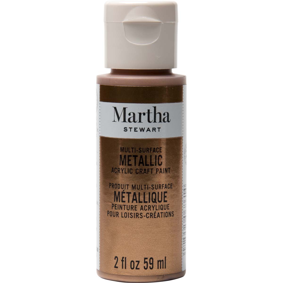 Martha Stewart ® Multi-Surface Metallic Acrylic Craft Paint - Rose Copper, 2 oz. - 33002CA