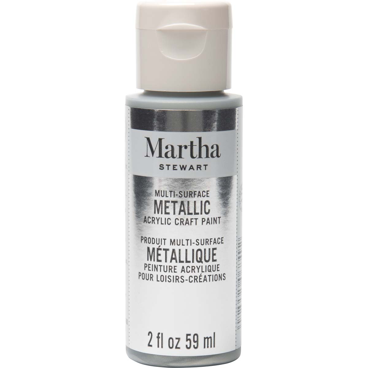 Martha Stewart ® Multi-Surface Metallic Acrylic Craft Paint - Sterling, 2 oz. - 32128CA