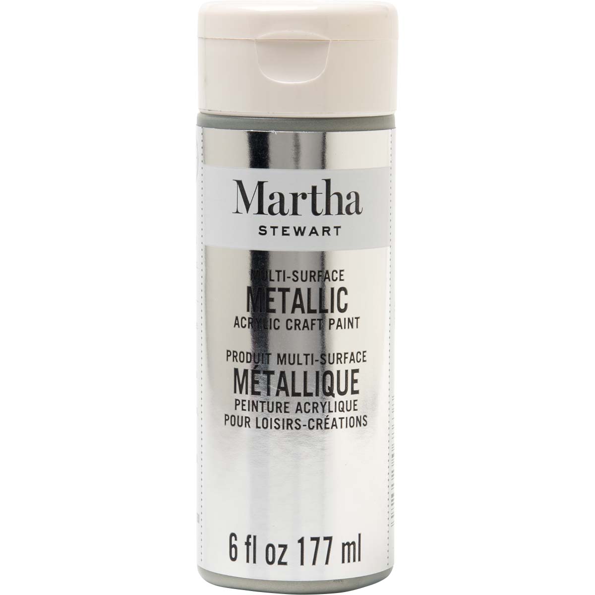 Martha Stewart ® Multi-Surface Metallic Acrylic Craft Paint - Sterling, 6 oz. - 33584CA